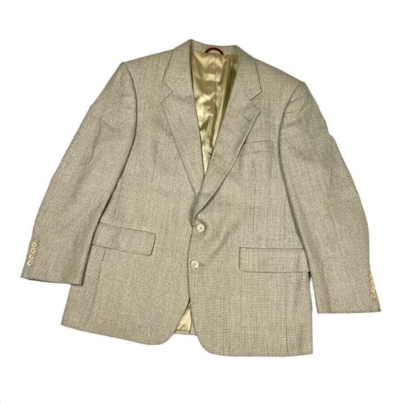 Hart Schaffner Marx Other - Hart Schaffner & Marx Suit Jacket Tan Two-Button Long Sleeve Sport Coat Men' 42S